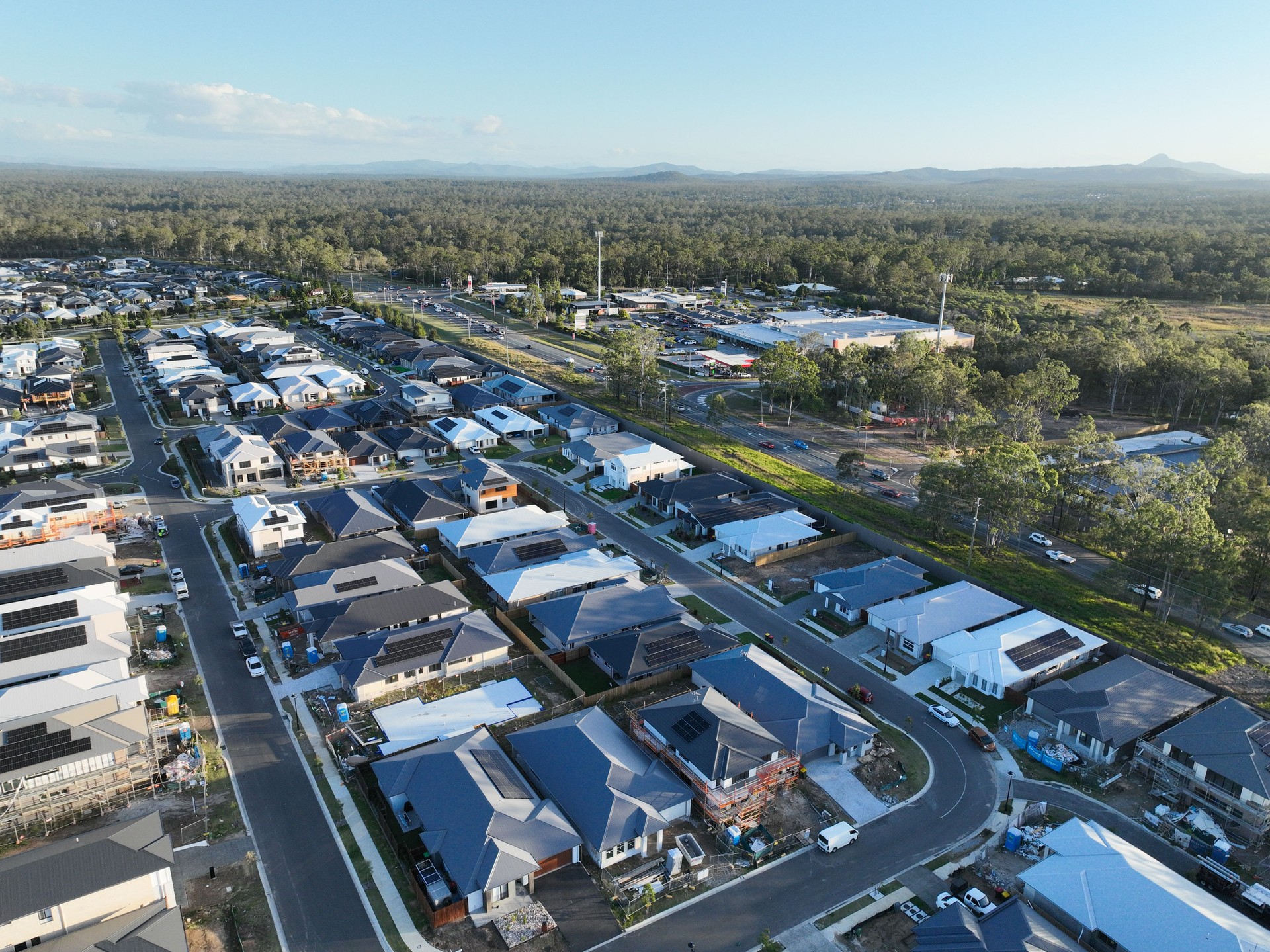 Houses in Australian suburb